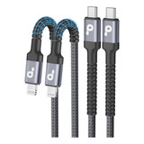 Cable Usb C A Lightning Prakie De 1 M, Paquete De 2 Para Iph