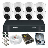 Kit Intelbras 8 Câmeras Dome Vhd 1010d Dvr 8 Ch Mhdx 1108 Intelbras