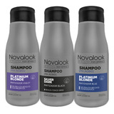 Shampoo Matizador Violeta Azul Negro  Novalook 375ml 