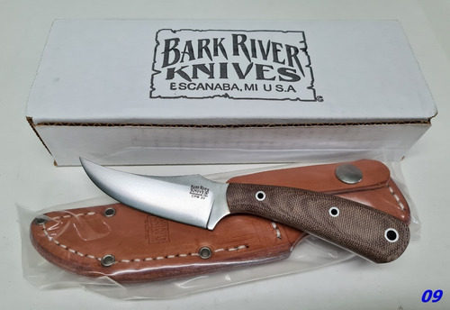 Faca Bark River Fingerling Cpm 3v Natural Canvas Micarta