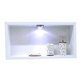 Nicho De Porcelanato 30x60x11cm Com Borda De Alumínio C/ Led