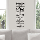 Vinil Decorativo Frase De Vive Rie Y Ama