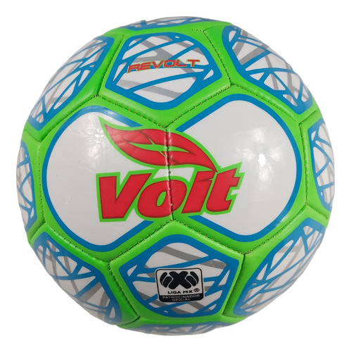 Balon Futbol #5 Voit Revolt Verde/azul