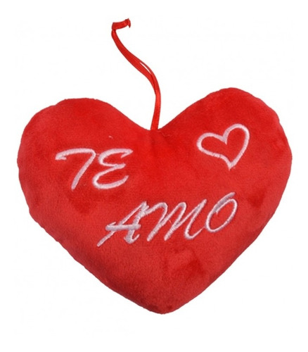 Corazón De Peluche Chico 17x21 Con La Frase Te Amo 10216m
