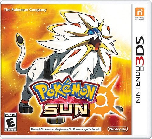 Juego Pokemon Sun Nintendo 2ds/3ds Usa - Impecable