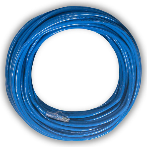 Cabo De Rede Interno 40m Pronto Lan Internet Rj45 Cat5e Azul