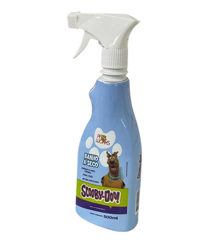 Banho A Seco Spray P/ Pets Cães Anti Odor Scooby Doo 500 Ml