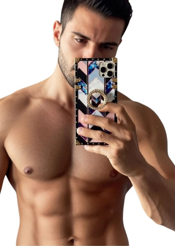 Carcasa - Funda Cuadrada Para iPhone Diseño Abstracto