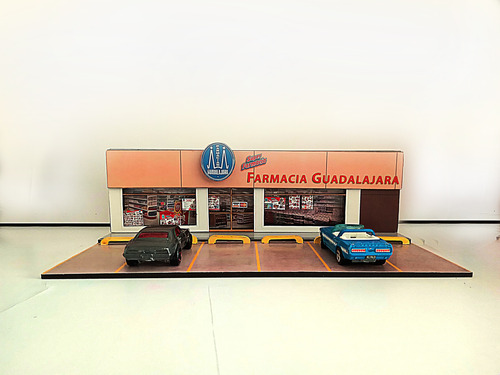 Diorama Mdf Acrílico Little Caesars Cesars Para Hotwheels