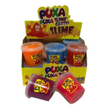 Kit Caixa 12 Slime Colorido Glitter Massinha Puxa Puxa 200g