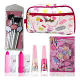 Necessaire Maleta Maquiagem Infantil Completa Rubys Pincéis 