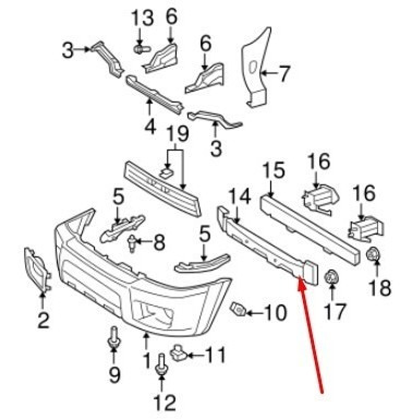 Absorbe Impacto Parachoque Delantero Toyota 4runner 06-09  Foto 4