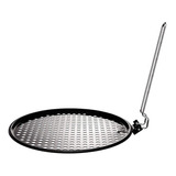 Forma Pizza Grelha Assadeira Churrasqueira Grill Inox 33cm