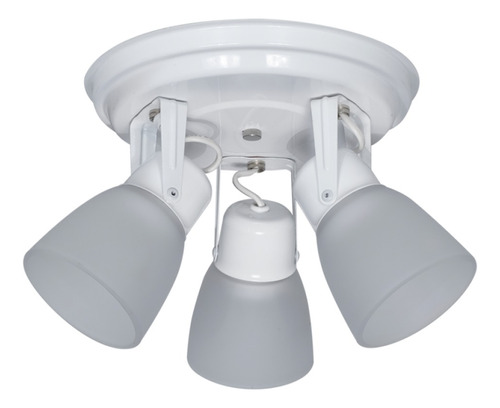 Aplique Spot Ng - Bl 3 Luces Tulipa Vidrio Apto Ventilador