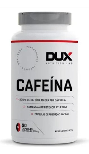 Cafeína - Pote 90 Cápsulas Dux Nutrition