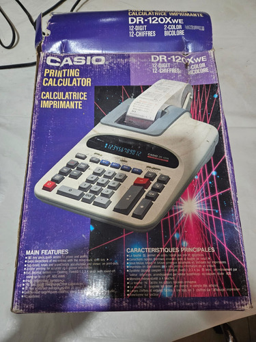 Calculadora Impresora Casio Dr-120xwe