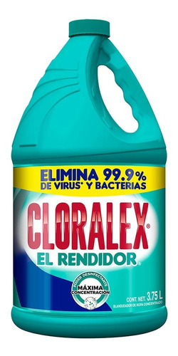 Blanqueador Cloralex El Rendidor 3.7 Lt