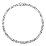 Cadena Eslabones Cubanos Para Mujer Collar Diamantes Miami 3