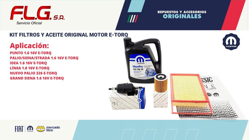 Kit Filtros Y Aceite Mopar E-torq Fiat Palio Novo 11/17 Foto 4