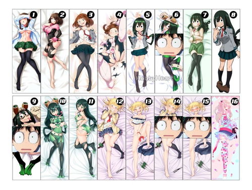 Dakimakura Boku No Hero Academia 2 Lados+relleno 22x64 Cm