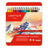 Estojo Supracolor Soft Aquarelável Caran D'ache 18 Cores