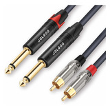 Cable De Audio 1/4 Trs A 2 Rca Macho, 6.6 Pies