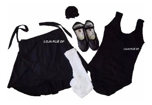 Kit Roupa Uniforme  Ballet Para 8, 10, 12, 14, 16 Anos