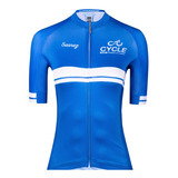 Jersey Ciclismo Suarez M/c Cyclewear Mujer Performance Azul