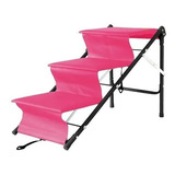 Escada Para Cães E Gatos Dobravel Rampa Tubline Pet - Rosa