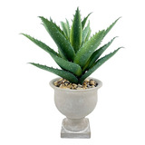 Planta Artificial Aloe Vera Maceta Simulación Verdor