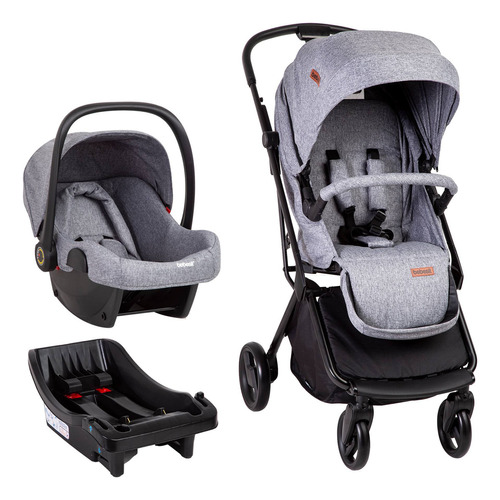 Coche De Paseo Bebesit Swift 360 Gris Con Chasis Color Negro