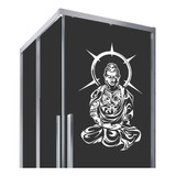 Adesivo Para Vidro Box Branco - Buda Iluminado Tribal