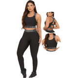 Conjunto Legging/leg E Top Academia  Fitness