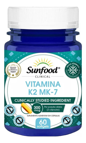 Vitamina K2 Mk7 60softgels Sunfood Clinical