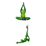 2 De Rana Modernas, Estatua De Rana De Yoga Para Salpicadero