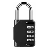 Candado De Combinación 4 Dígitos Mini Locker Seguridad Color Negro