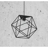 Lampara Icosaedro Colgante Hierro Poliedro Alambre