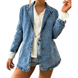 Blazer Saco Jean Chaqueta Denim 