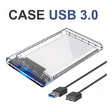 Kit 4 Case Para Hd Ssd Externo Transp Note Sata 2.5 Usb 3.0