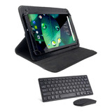 Capa Giratória+teclado+mouse Para Tablet Multilaser M10 Nb28