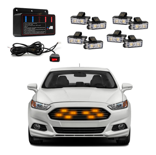 Strobo Estrobo Led Policia Pm Carro Rocan Ronda Alerta Luz