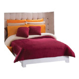 Cobertor Borrega Hermes King Size Poliester Vino Concord