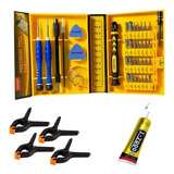 Kit Chave Yaxun Yx6028b + Cola T7000 + 4 Grampos (presilha)