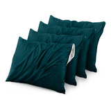 Protector De Almohada Impermeable Paquete De 4 Verde Azulado