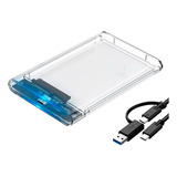 Case Hd Externo Notebook Adaptador Ssd Gaveta Capa Tipo C