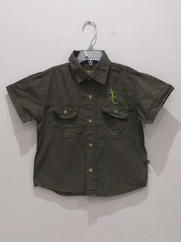 Camisa Manga Corta Marca Advanced Talle 4 Años (verde)