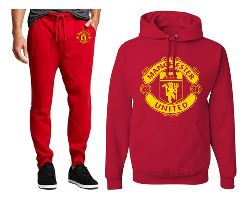 Conjunto Buzo + Jogging Manchester United - Escudos - Mu_30