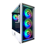 Apevia Genesis-wh Mid Tower Gaming Case Con 2 Paneles De Vid