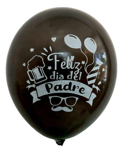 20 Globos Latex 12 PuLG. Feliz Dia Papá Nuevo Diseño