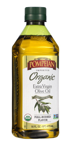 Aceite De Oliva 16 Oz Orgánico Extra Virgen Por Pompeian